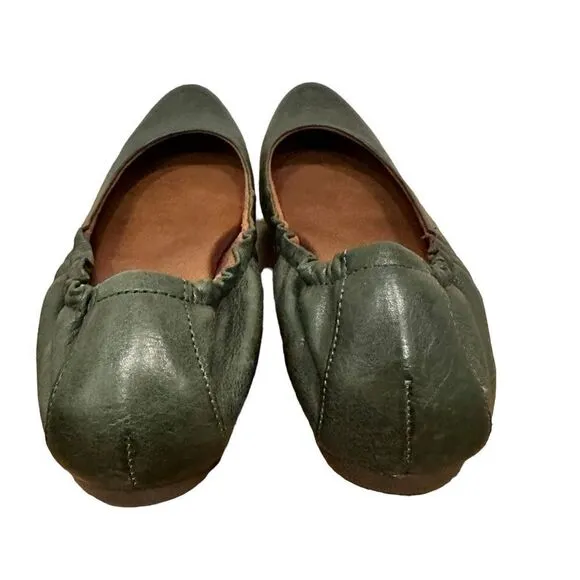 Korks by Kork-Ease Pine Green Julie Leather Ballet Flat Size 8
