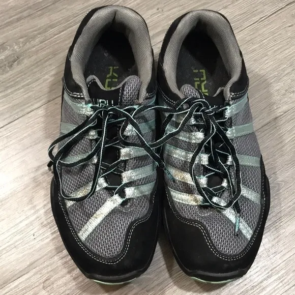 KURU CHICANE Trail Black Suede &amp; Mint Green  Sneakers size 9