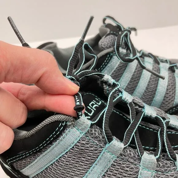 Kuru | Chicane Turquoise &amp; Black Nubuck Leather Trail Hiker Sneakers