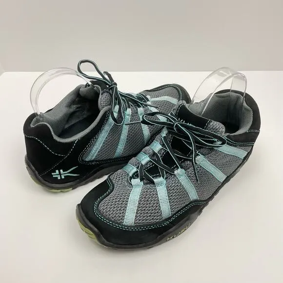 Kuru | Chicane Turquoise &amp; Black Nubuck Leather Trail Hiker Sneakers