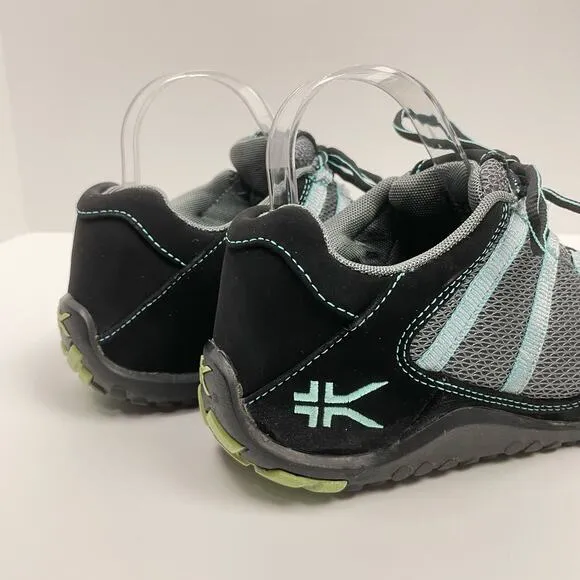 Kuru | Chicane Turquoise &amp; Black Nubuck Leather Trail Hiker Sneakers