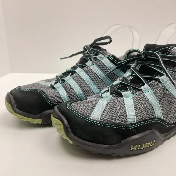 Kuru | Chicane Turquoise &amp; Black Nubuck Leather Trail Hiker Sneakers