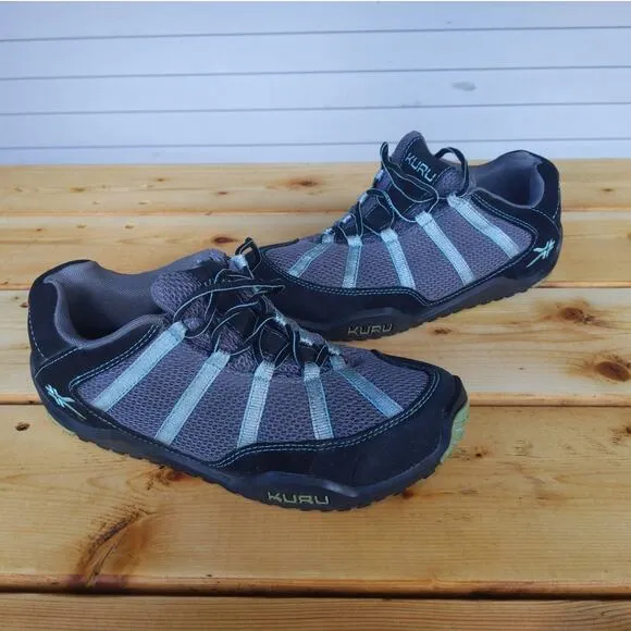 Kuru Womens Chicane Trail Hiking Comfort Black Delirium Silver Sneakers W 9.5