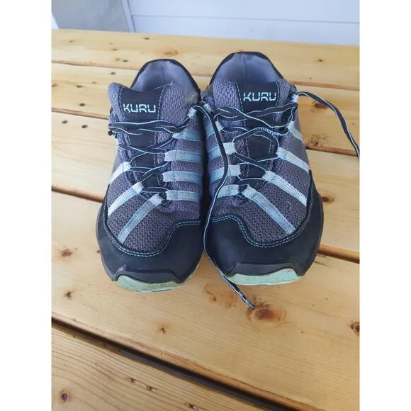 Kuru Womens Chicane Trail Hiking Comfort Black Delirium Silver Sneakers W 9.5