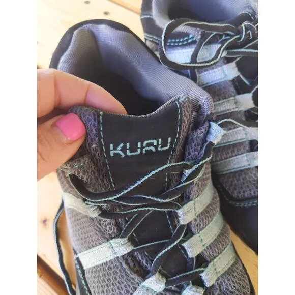 Kuru Womens Chicane Trail Hiking Comfort Black Delirium Silver Sneakers W 9.5