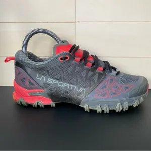 La Sportiva Bushido 2 Trail Shoes Women's Size 6.5 Sneakers Red Gray Hiking