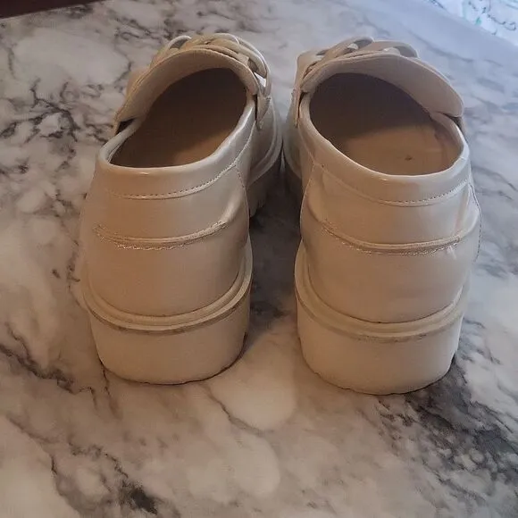 La Strada Loafer Street Beige Vegan Leather Women Moccasins Size EUR 38 ( US 8 )