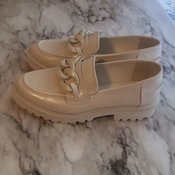 La Strada Loafer Street Beige Vegan Leather Women Moccasins Size EUR 38 ( US 8 )
