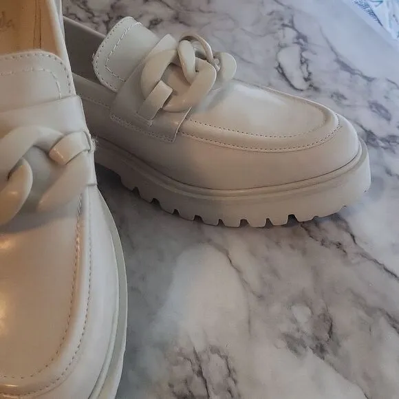 La Strada Loafer Street Beige Vegan Leather Women Moccasins Size EUR 38 ( US 8 )