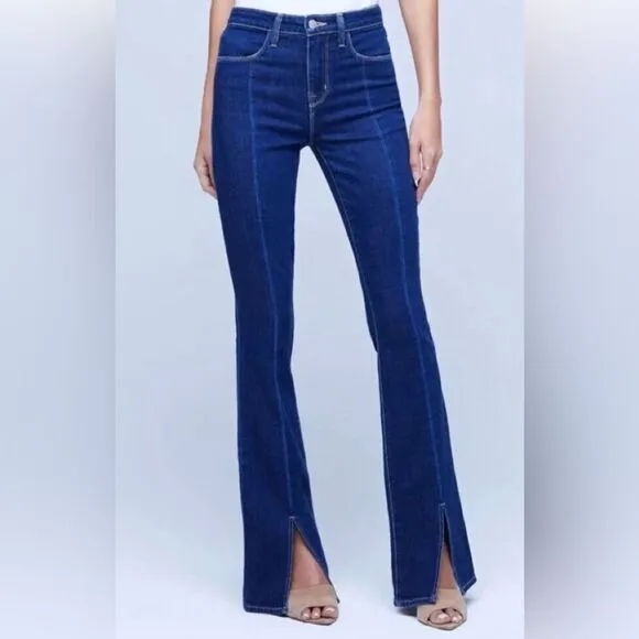 L'Agence jeans Beatrix High Rise Baby Boot with Slit Blue Jeans - 30. NWT