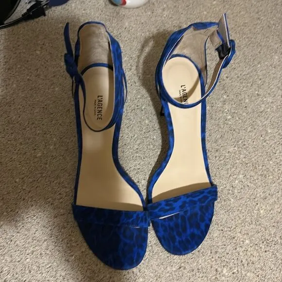 L’Agence Luxury Brand Suede Heeled Sandals