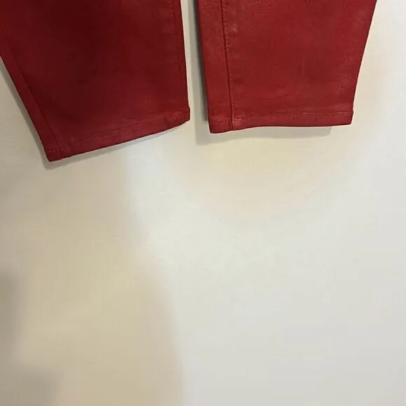 L’AGENCE Margot Skinny Jeans In Burgundy SIZE 25 BIN A