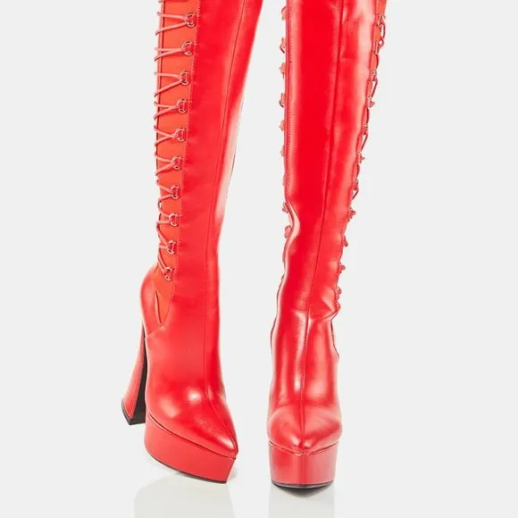 Lamoda THE RUBY RED CHRONICLES High Profile Knee High Boots ( BRAND NEW !!! )