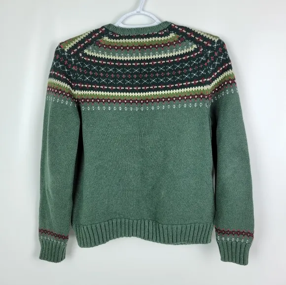 Lands' End 100% Cotton Knit Cardigan Sz Small