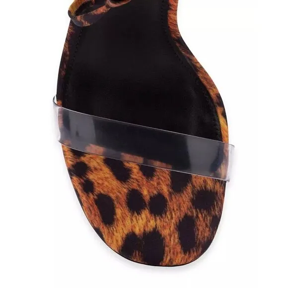 Larroude Disco Gloria Heel Leopard Womens Size 7