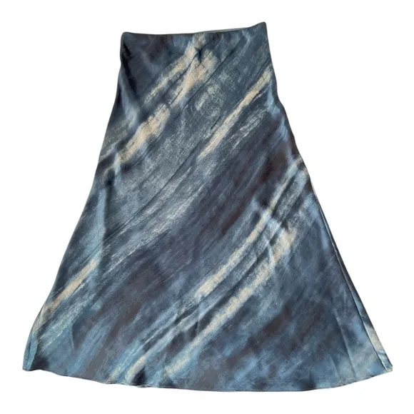 Lauren Ralph Lauren Tie-Dye Satin Midi Skirt – Size 10-NWOT
