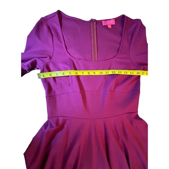 LaVia 18 Cranberry Knit  Fit and Flare Dress - Size 46