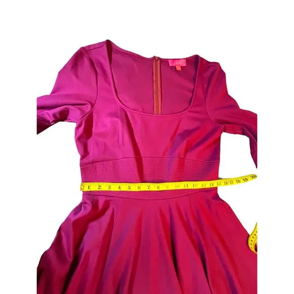 LaVia 18 Cranberry Knit  Fit and Flare Dress - Size 46