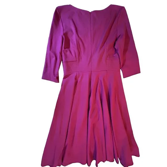 LaVia 18 Cranberry Knit  Fit and Flare Dress - Size 46