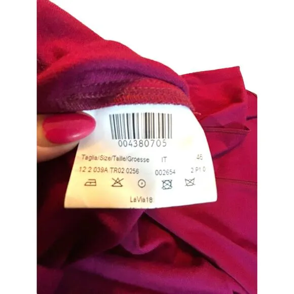 LaVia 18 Cranberry Knit  Fit and Flare Dress - Size 46
