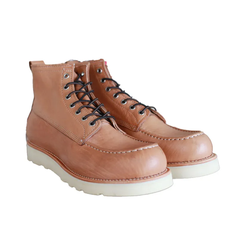Leather Moc-Toe Boots