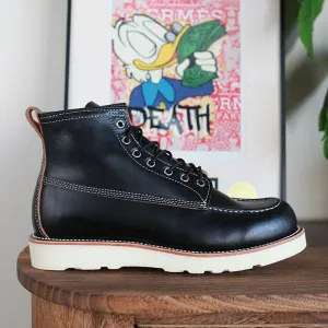 Leather Moc-Toe Boots