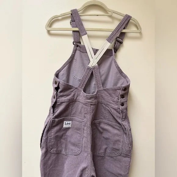 Lee Corduroy Flare Overalls in Purple Storm
