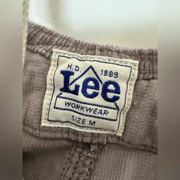 Lee Corduroy Flare Overalls in Purple Storm