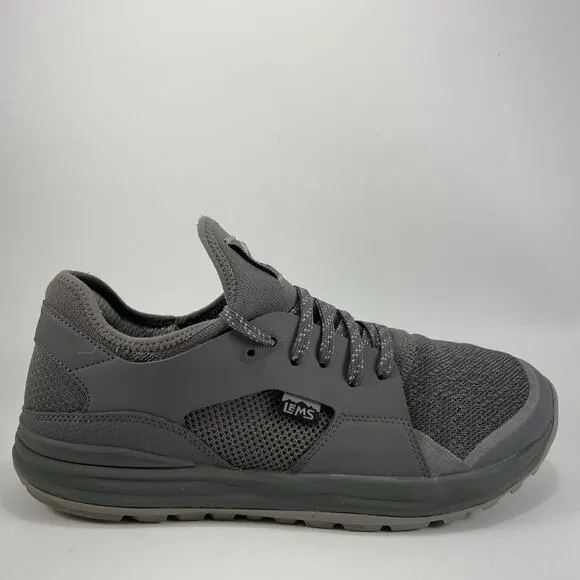 LEMS Mesa Men's Size 11 D Pewter Knit Gray Trail Running Shoes Hiking Sneakers