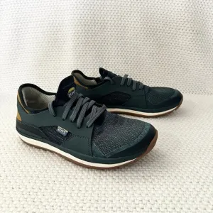 Lems Navy Coastal Blue Yellow Accent Mesa Trail Lace Up Low Top Sneakers 9.5 Men
