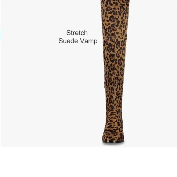 Leopard Over the Knee High Boots