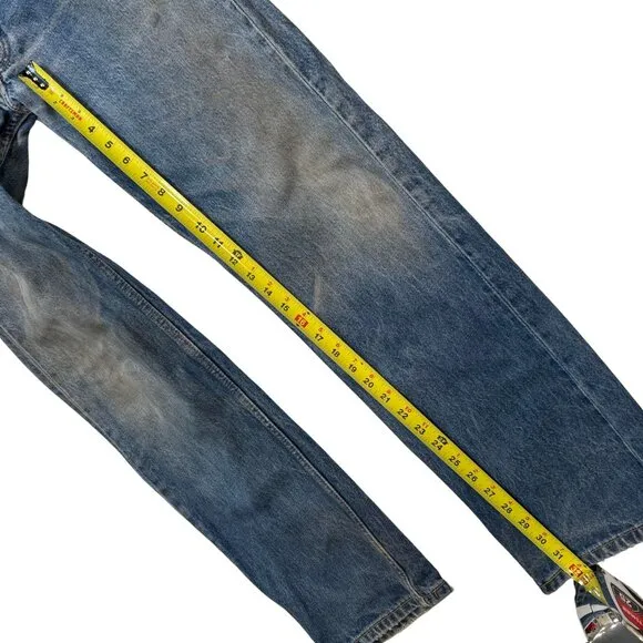 Levi's 501 Rugged Straight Leg Jeans with Button Fly | 35x36 | Distressed