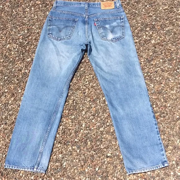 Levis 505 jeans. Amazing color and fade!.