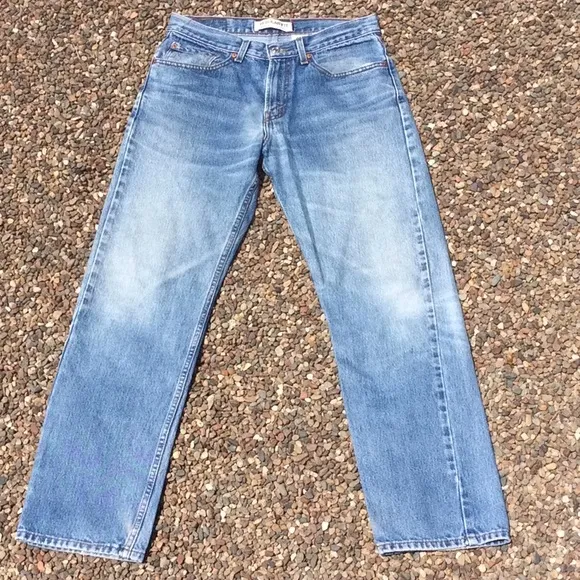Levis 505 jeans. Amazing color and fade!.