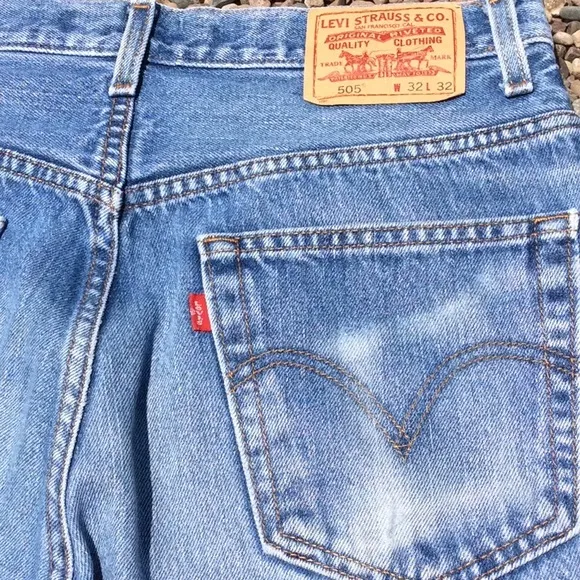 Levis 505 jeans. Amazing color and fade!.