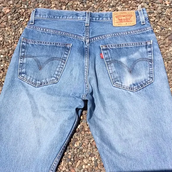 Levis 505 jeans. Amazing color and fade!.