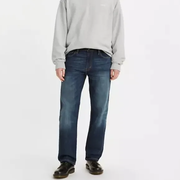Levi's Mens Straight Dark Blue Jeans 569 Like New Sz 42/32