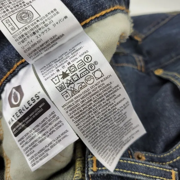 Levi's Mens Straight Dark Blue Jeans 569 Like New Sz 42/32
