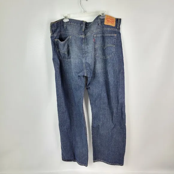 Levi's Mens Straight Dark Blue Jeans 569 Like New Sz 42/32