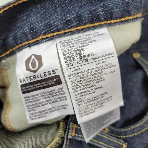 Levi's Mens Straight Dark Blue Jeans 569 Like New Sz 42/32