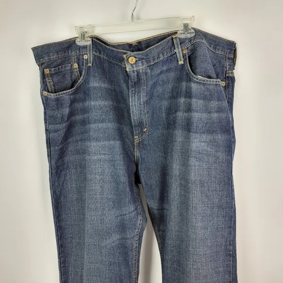 Levi's Mens Straight Dark Blue Jeans 569 Like New Sz 42/32