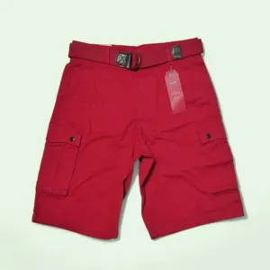 Levi's Snap Cargo Shorts Mens Size 30 Scooter Red Micro Dobby Stretch Canvas NWT