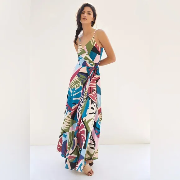 Like New - Anthropologie Hutch Sohla Wrap Maxi Dress - Size M