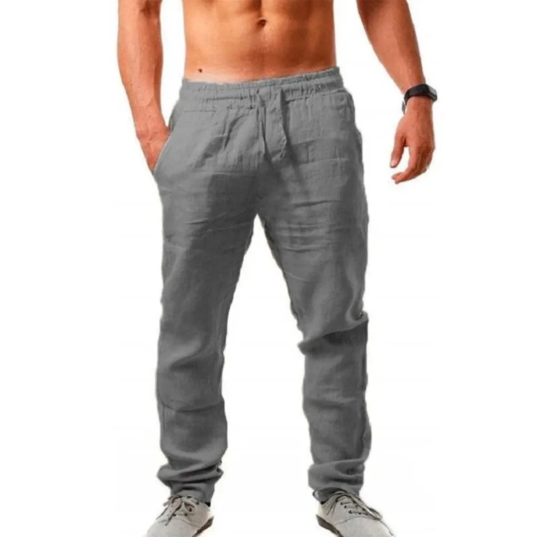 Linen Drake trousers legs - straight Efficient communication with Mega discount