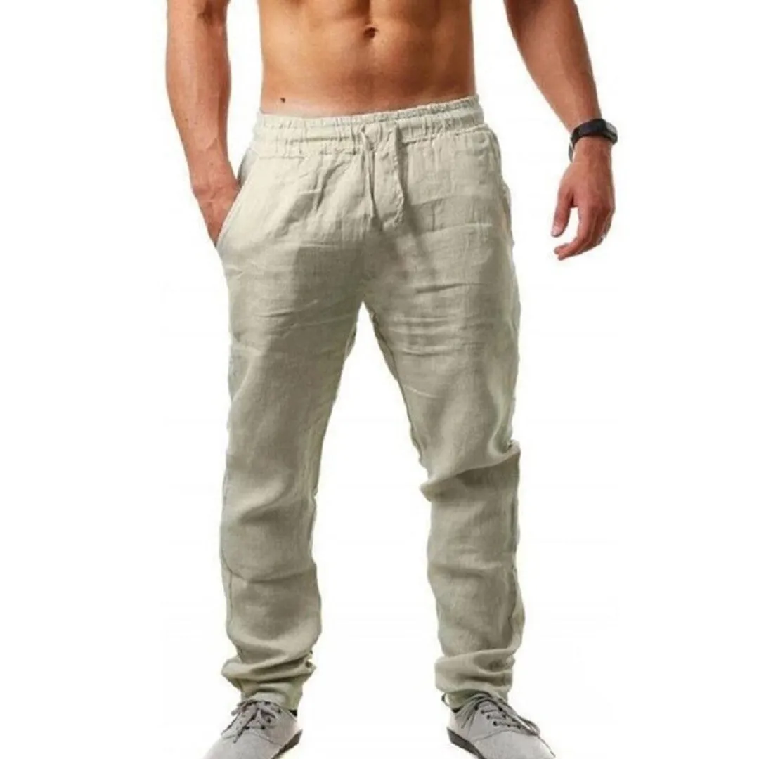 Linen Drake trousers legs - straight Efficient communication with Mega discount