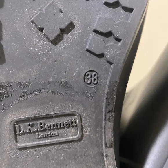 L.K.Bennet black knee high rain boots size 38 (7)