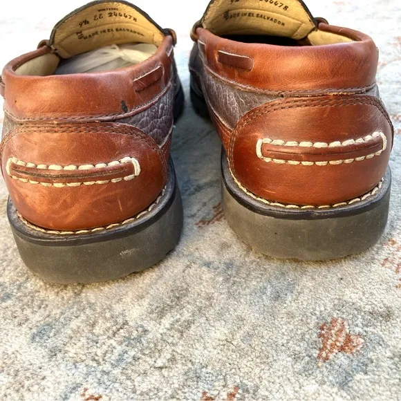 L.L. Bean Alagash Bison Mens 2-Tone Penny Loafers Sz 9.5EE