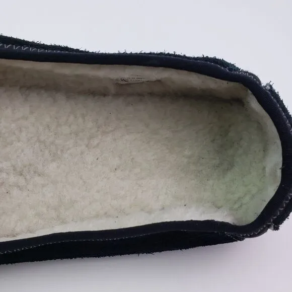 LL Bean Hearthside Womens Size 11 Black Suede Slip On Ballet Flats Slippers Shoe