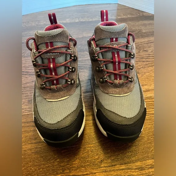 L.L. Bean Tek 2.5 Vertigrip Waterproof Hiking Shoes Boots Gray Magenta 7 EUC