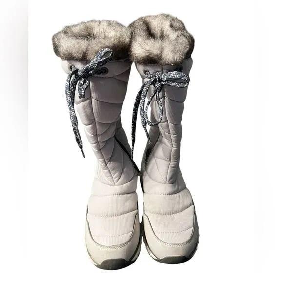 LL Bean Women's Snowfield Boots, Tall Insulated Sz 6 Gray